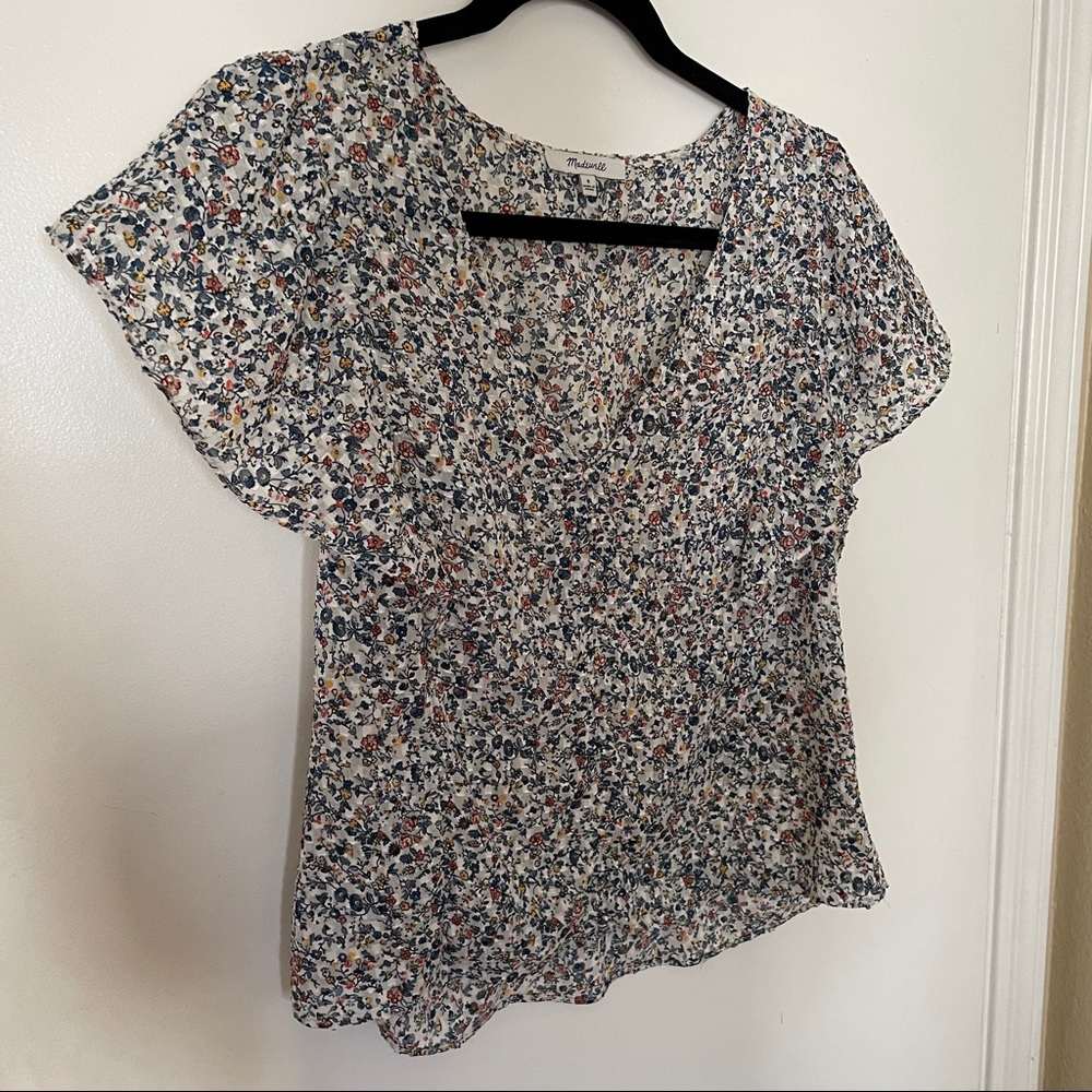 Madewell Button Floral Top